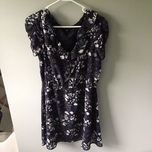 Navy Gap ruffle dress.